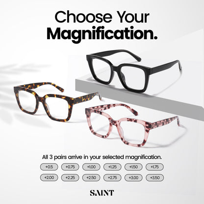 Saint Eyewear Readers 3-Pack